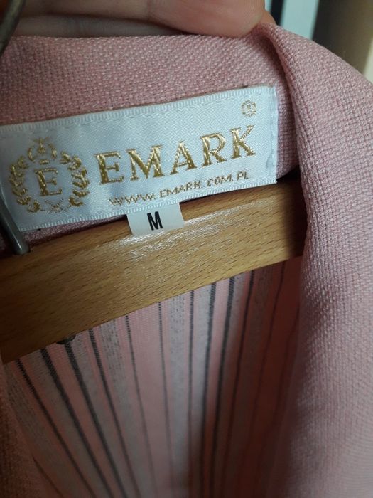 Bluzka rozowa krotkirekaw elegancka kardigan vintage emark narzutka xl
