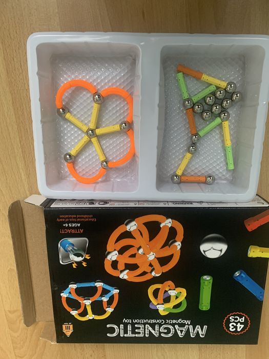 Klocki Magnetyczne 3D dla dzieci 6+ (zawiera 43 elementów)