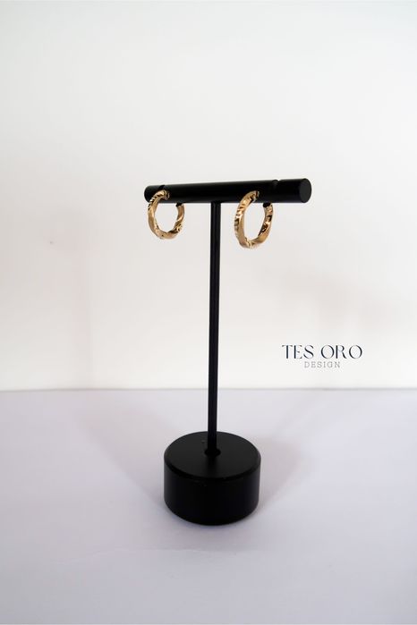 Złote Kolczyki Wiszące Koła | Próba Złota 585