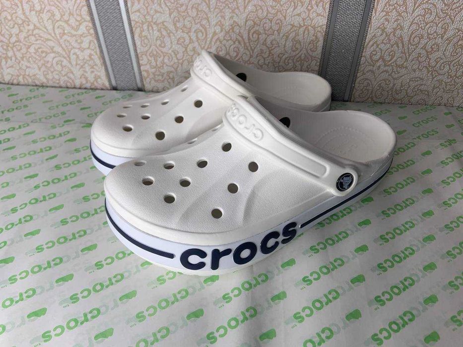 Крокси жіночі та чоловічі білі Crocs bayaband 38 39 40 43 розмір