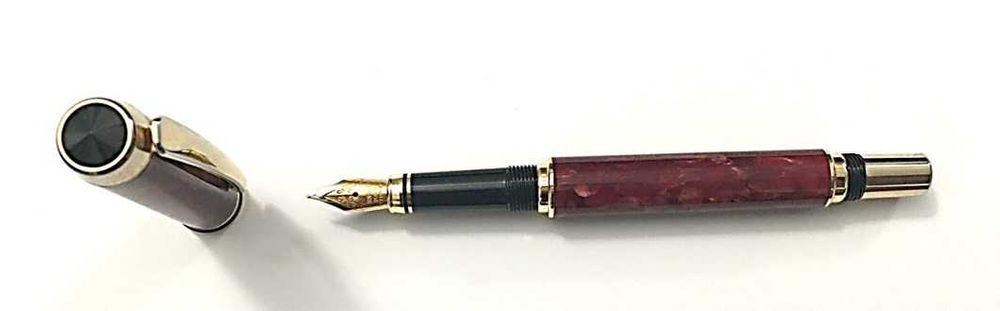 caneta de tinta permanente em resina aparo médio