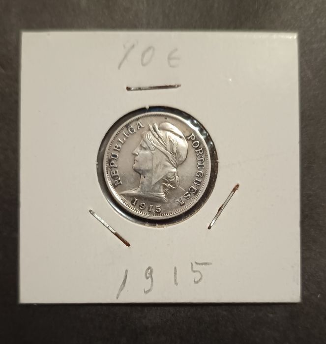 10 Centavos em Prata de 1915 "1 tostão"