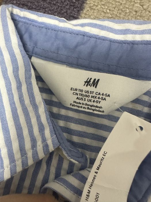 Рубашка та шорти (комплект) h&m 116-122