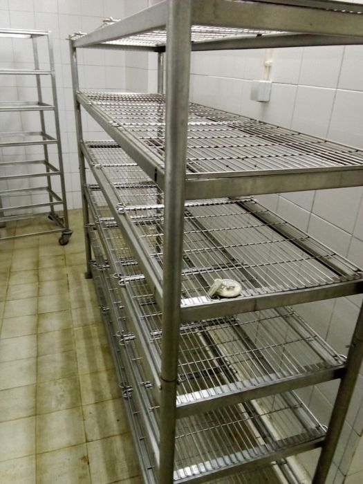 Estante inox para secagem de queijo