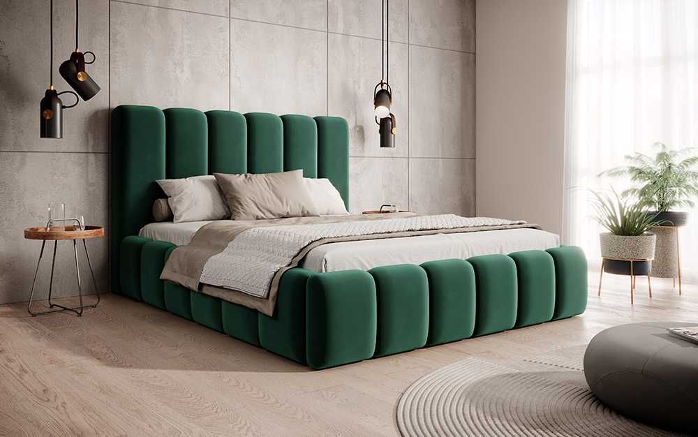 Łóżka tapicerowane JUSTI DARMOWA DOSTAWA z pojemnikiem na pościel