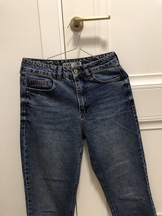 Джинси mom сині цупкі на осінь