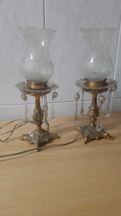 2 candeeiros de mesa ou piano,  antigos