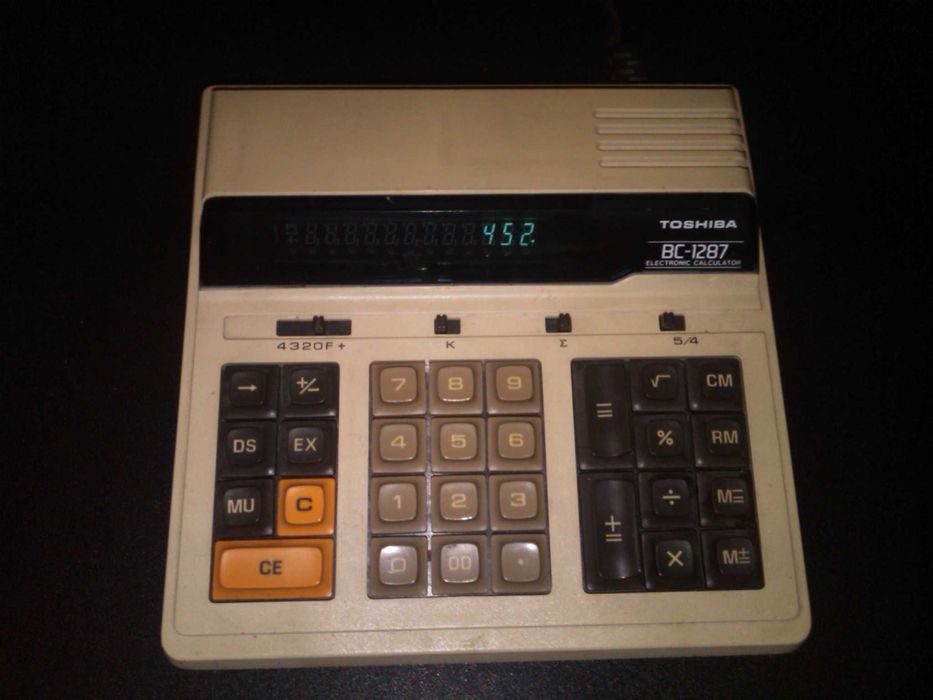 Калькулятор сетевой раритет TOSHIBA BC-1287 JAPAN Тошиба Япония