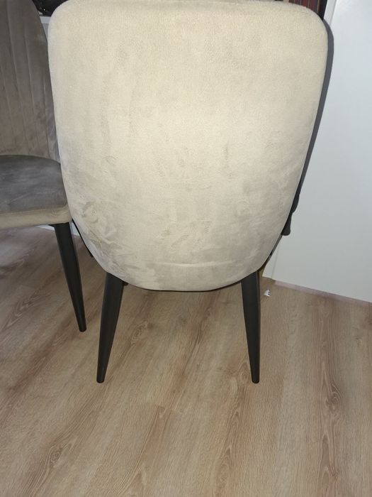 krzesel do salonu velurowe 4 szt okazja tanio