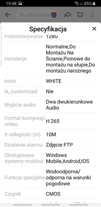 Kamera Wew. 5MP Wifi 2.4 i 5 GH 10xZoom Nightvision+karta SD 32GB 4K