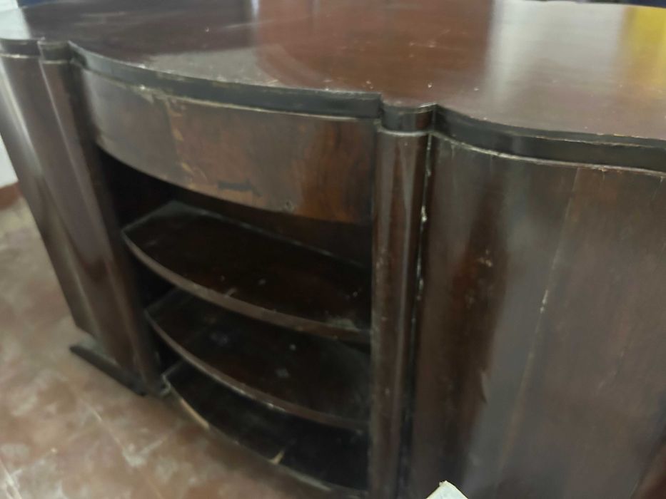 Conjunto de Quarto/Escritório Art Déco (Anos 30/40) – Secretária, cadeiras e armário