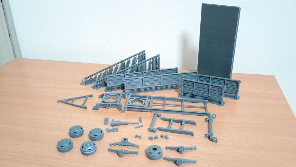 Масштабная модель 1/43 детали для сборки прицеп ГКБ-