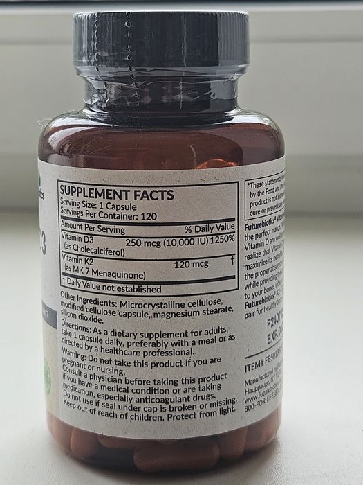 Витамин D3(10 000UI) + K2.