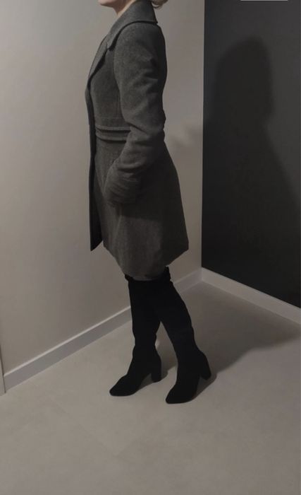 Zartex płaszcz 38 szary melanż