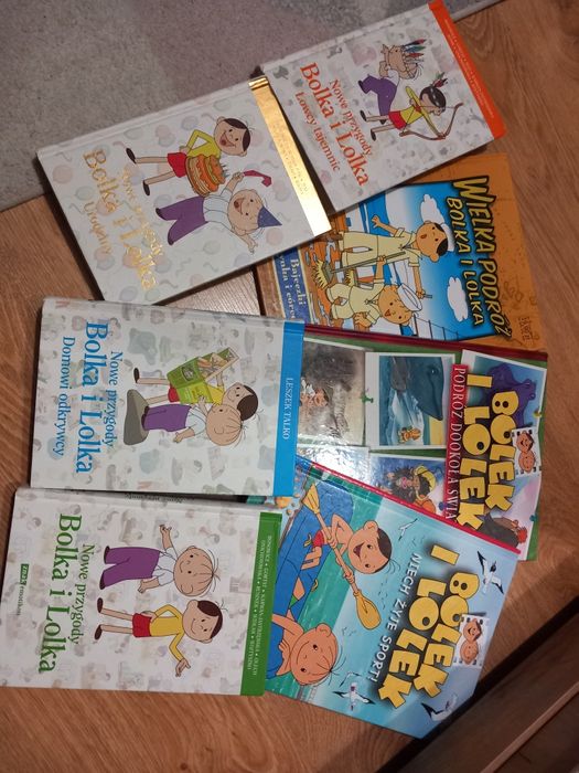 Zestaw 7 książek Bolek i Lolek:Wielka podróż,Nowe przygody,Niech żyje