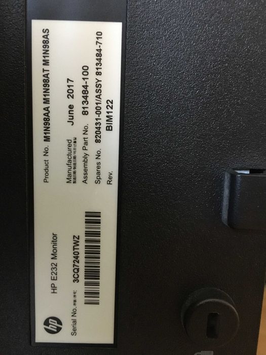 Monitor HP E232 - 23'', pivot