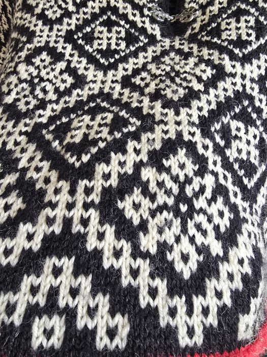 Sweter norweski wełniany 46-48 ciepły gruby