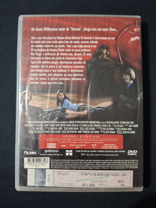 DVD O Rapto da Senhora Tingle.