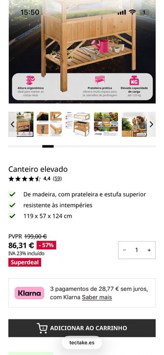 Canteiro elevado