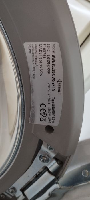 Borracha de máquina de lavar roupa Indesit