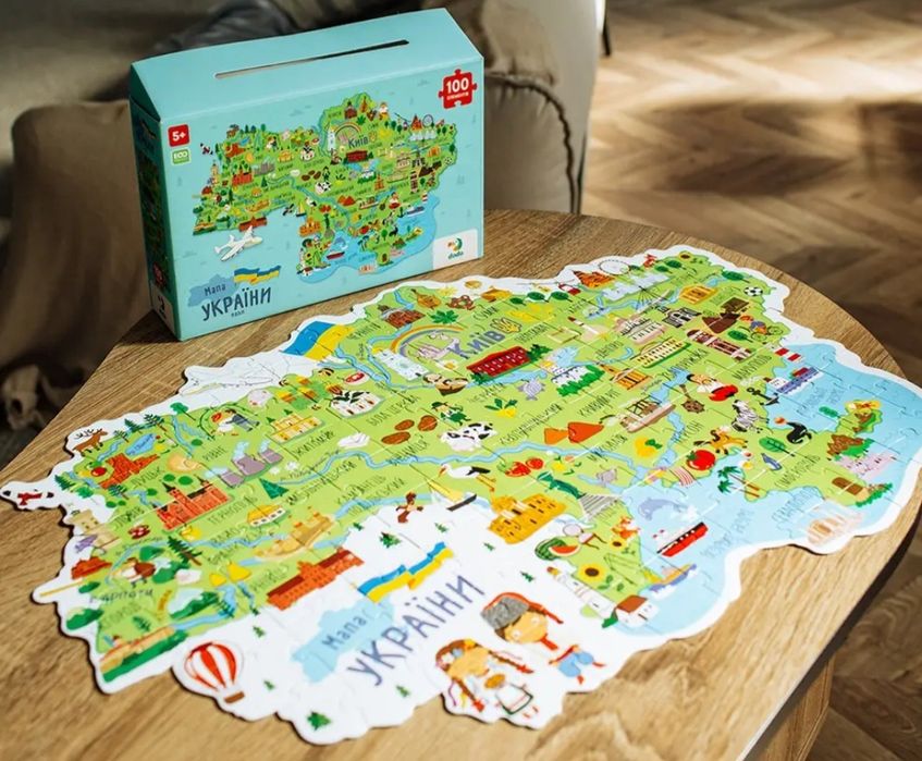 Пазли "Карта України" на 100 ел, DoDo