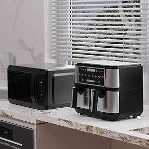 Frytkownica beztłuszczowa Dwukomorowa 9L Air Fryer Euary KDF5515DT 8w1