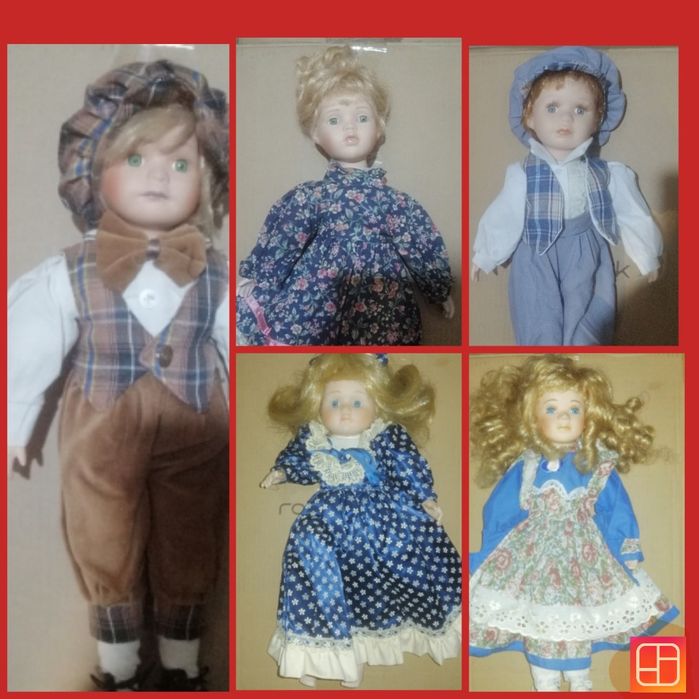 Винтажные фарфоровые куклы35-40 см(ГДР)224гривен)