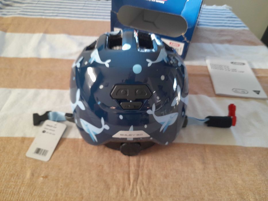 Kask rowerowy dziecięcy Abus Smiley 3.0 Blue Whale S 45-50cm