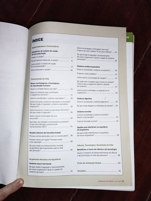 Livro de exercícios de ciências naturais 9° ano