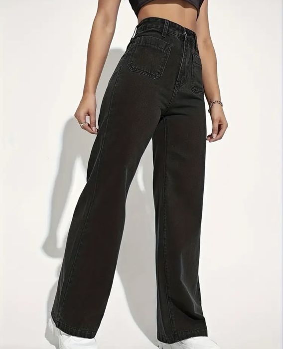 Джинси жіночі чорні палаццо