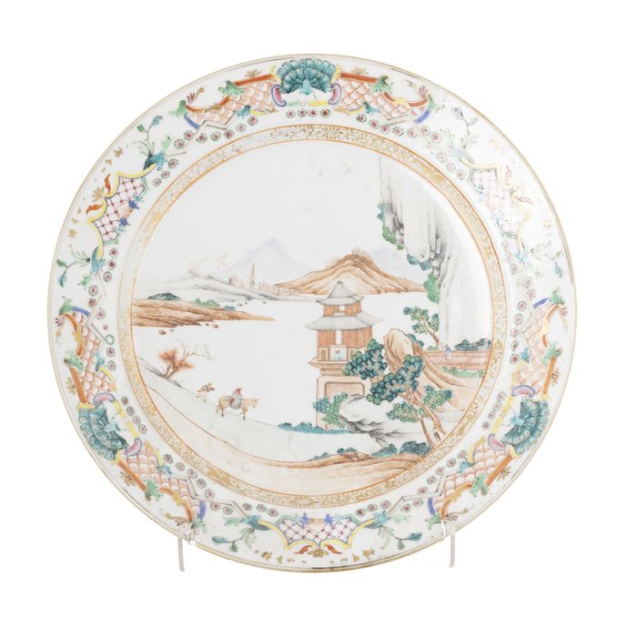Porcelana chinesa - Grande prato - Companhia das Índias - Século XVIII