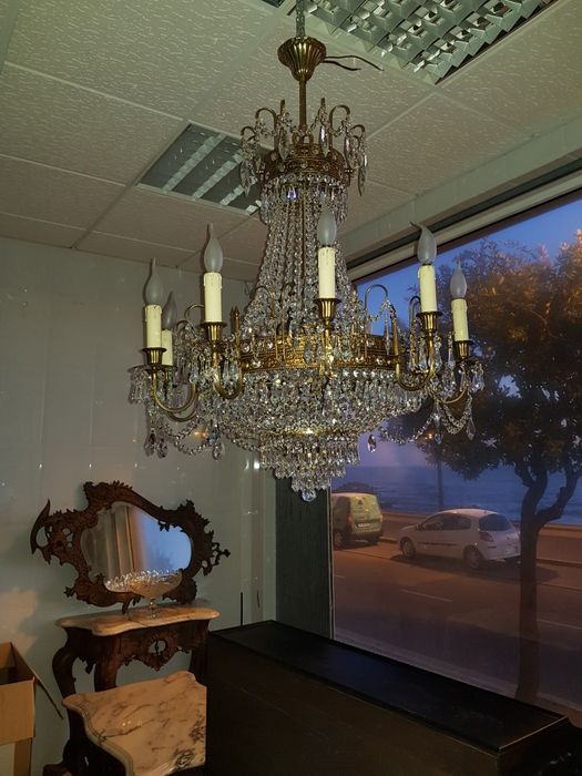 Fabuloso lustre, candeeiro em cristal