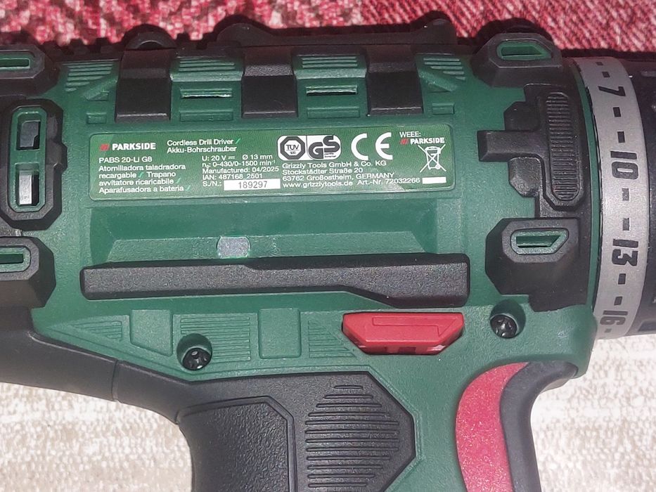 PARKSIDE - Aparafusadora furadora a Bateria 20V–KIT COMPLETO
