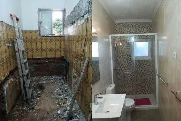 Casa de banho nova em 6 dias por apenas de 13OO eur. m2