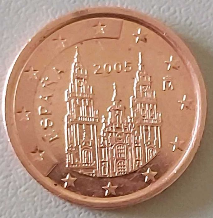 2 Euro Cents from 2005, Spain, Santiago de Compostela