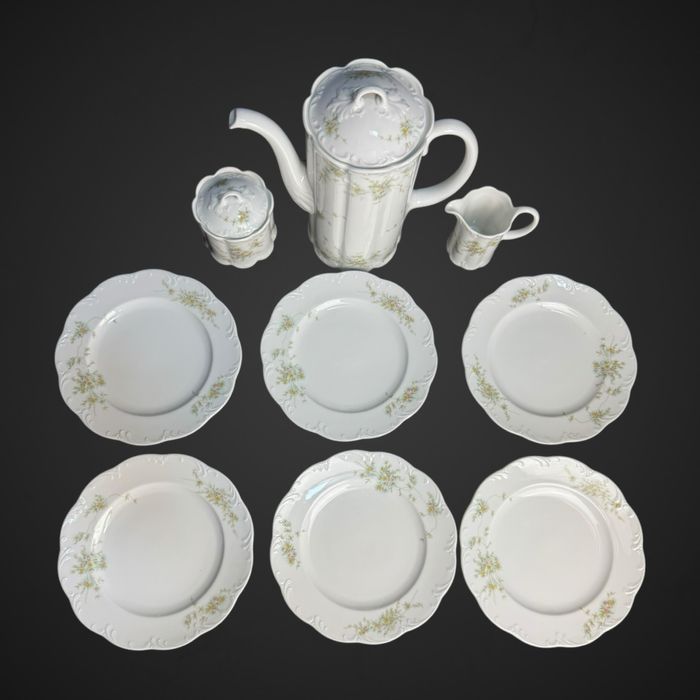 Serwis kawowy rosenthal monbijou grune ranke dla 6 osób B5/050305