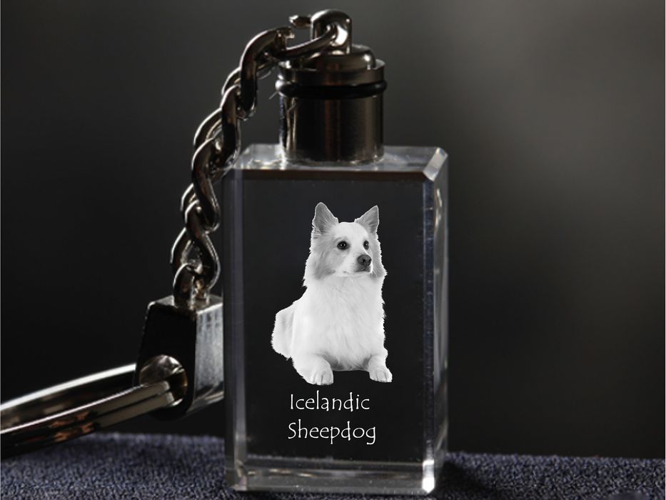 Islandzki szpic pasterski brelok kryształowy z psem Art-Dog