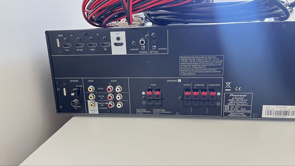 Vendo Receiver Pioneer vsx324 com colunas