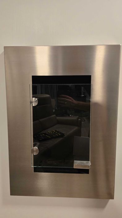 biokominek TOLEDO D INOX z nawilżaczem powietrza (590x500x190)