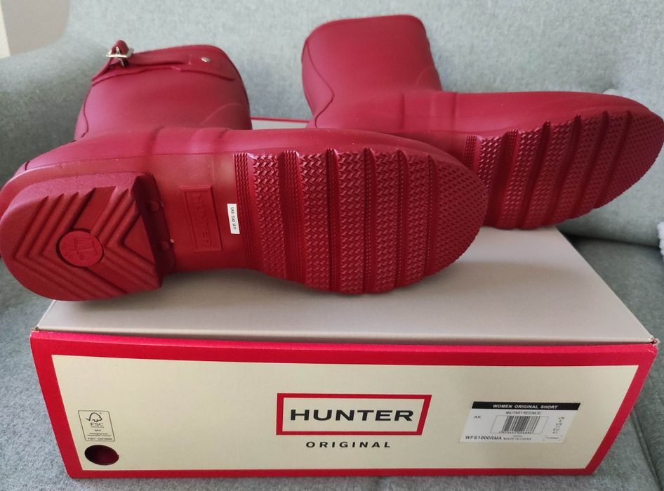 NOWE Kalosze Hunter damskie  czerwone roz. 43