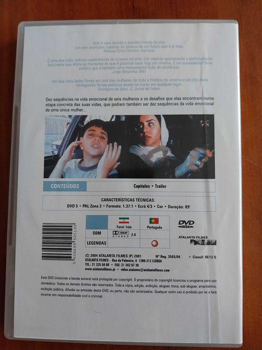 DVD “10”, de Abbas Kiarostami. Raridade.