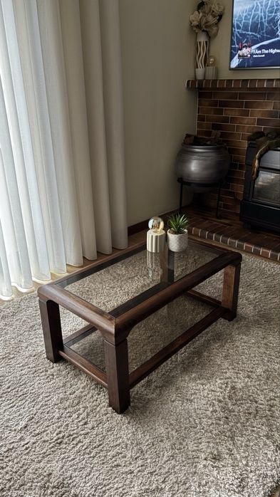 Mesa de centro em madeira de carvalho