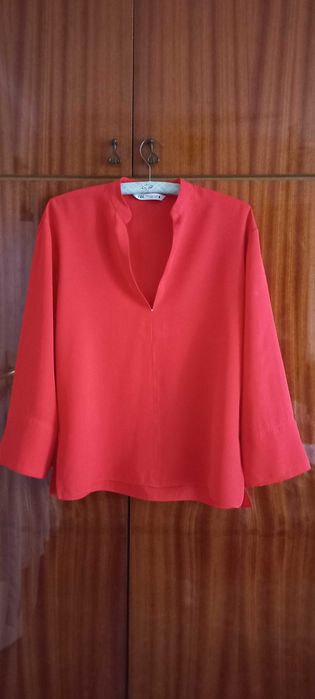 Ciemno różowa (malinowa) bluzka damska