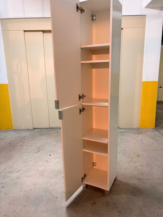 Armário Alto Branco 180x25 cm | Estreito | Braga