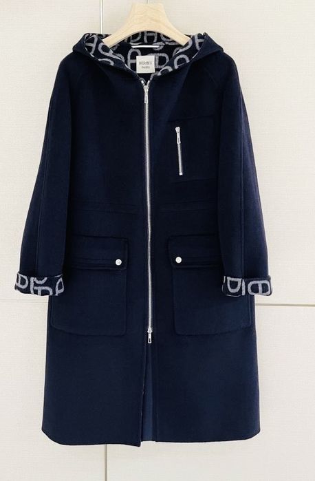 Sobretudo Hermés Novo mulher preto M