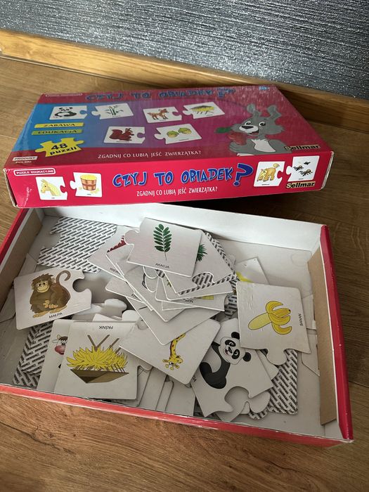 Duże puzzle edukacyjne „Czyj to obiadek”