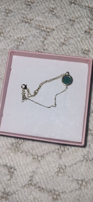 Branzoletka kamieniem malachit