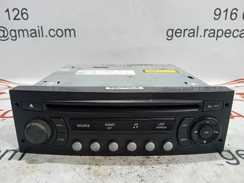 Auto Rádio Peugeot 307 Blaupunkt PSA 7645038392 Original