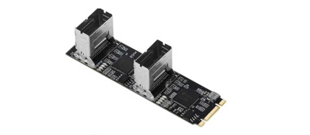 Adapter M.2 do karty PCI Express 3.0 M2 8portów 3kontrolery 6Gb/s