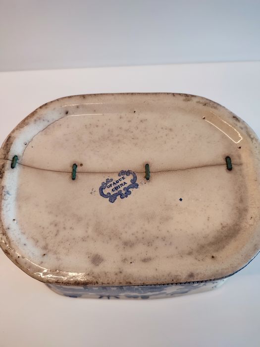 Antigas travessa e terrina "Blue Willow"